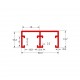MECHANISM FOR SLIDING GLASS WITH BRUSHES SET / ANODIZED